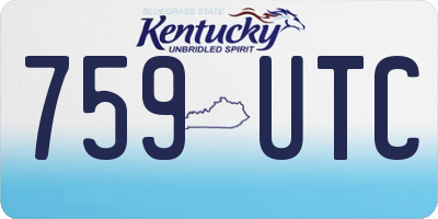 KY license plate 759UTC