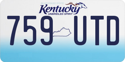 KY license plate 759UTD