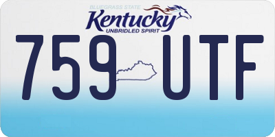 KY license plate 759UTF