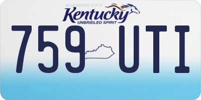 KY license plate 759UTI