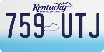 KY license plate 759UTJ