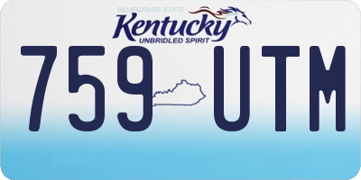 KY license plate 759UTM