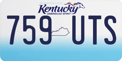 KY license plate 759UTS
