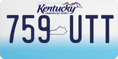 KY license plate 759UTT