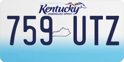 KY license plate 759UTZ