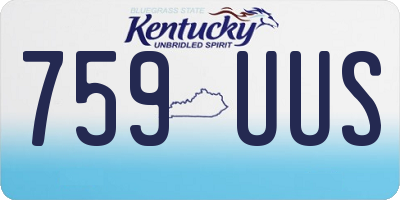 KY license plate 759UUS