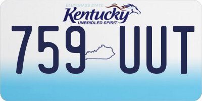 KY license plate 759UUT