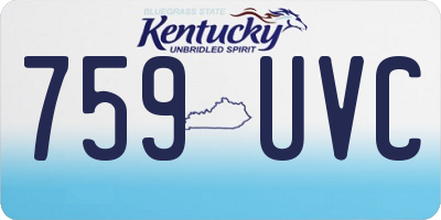 KY license plate 759UVC