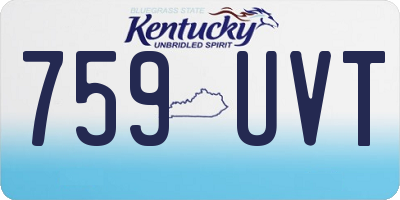 KY license plate 759UVT