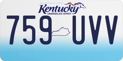 KY license plate 759UVV
