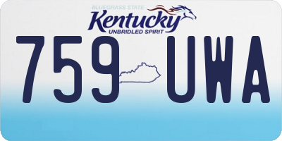 KY license plate 759UWA