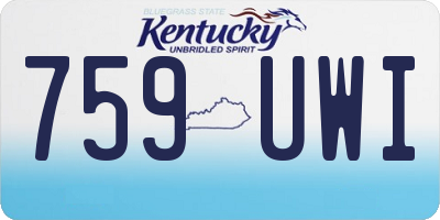 KY license plate 759UWI