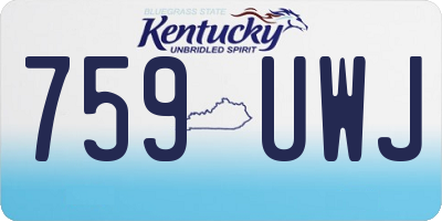 KY license plate 759UWJ