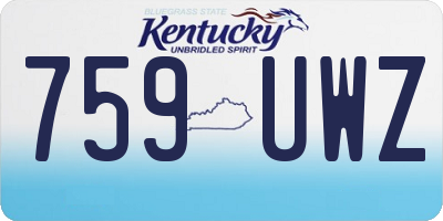 KY license plate 759UWZ