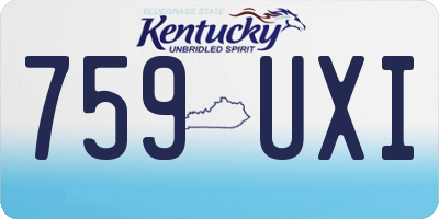 KY license plate 759UXI
