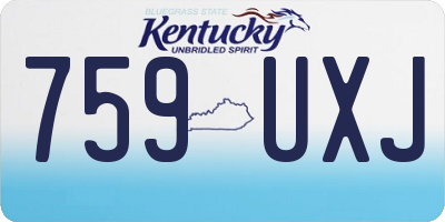 KY license plate 759UXJ