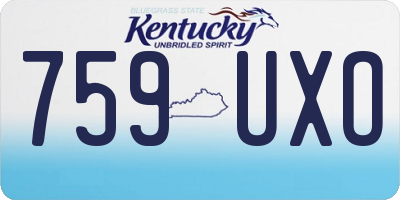 KY license plate 759UXO