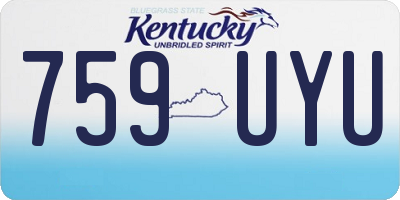 KY license plate 759UYU