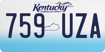 KY license plate 759UZA