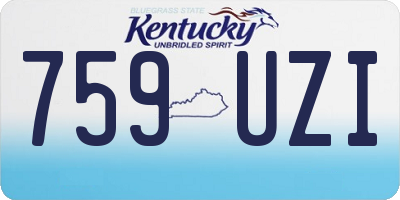 KY license plate 759UZI