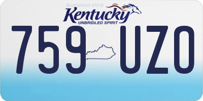 KY license plate 759UZO