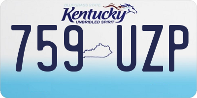 KY license plate 759UZP