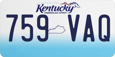 KY license plate 759VAQ