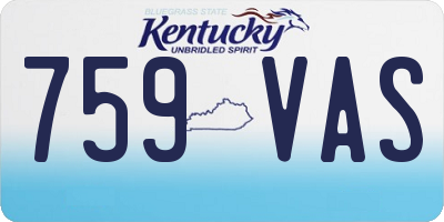 KY license plate 759VAS
