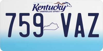 KY license plate 759VAZ
