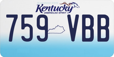 KY license plate 759VBB