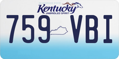 KY license plate 759VBI