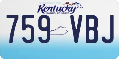 KY license plate 759VBJ