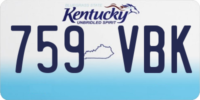 KY license plate 759VBK