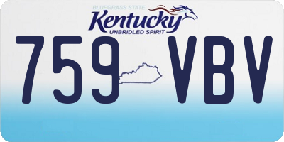 KY license plate 759VBV