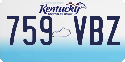KY license plate 759VBZ