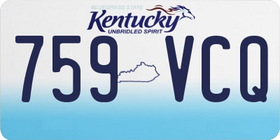 KY license plate 759VCQ
