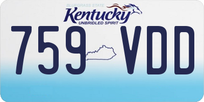 KY license plate 759VDD