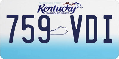 KY license plate 759VDI