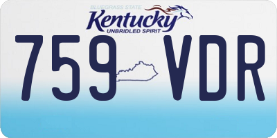 KY license plate 759VDR