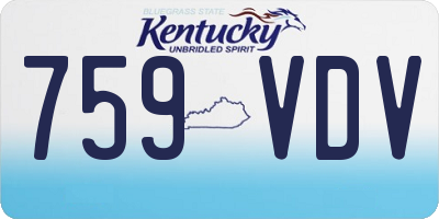 KY license plate 759VDV