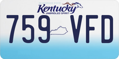 KY license plate 759VFD