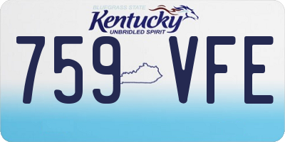 KY license plate 759VFE