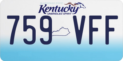 KY license plate 759VFF