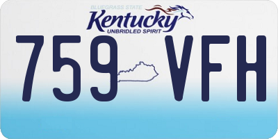 KY license plate 759VFH