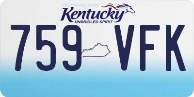 KY license plate 759VFK