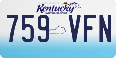 KY license plate 759VFN