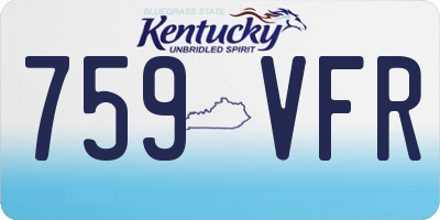 KY license plate 759VFR