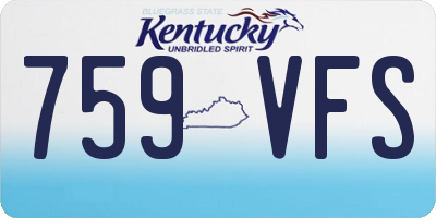 KY license plate 759VFS