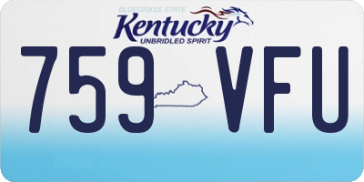 KY license plate 759VFU