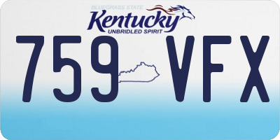KY license plate 759VFX